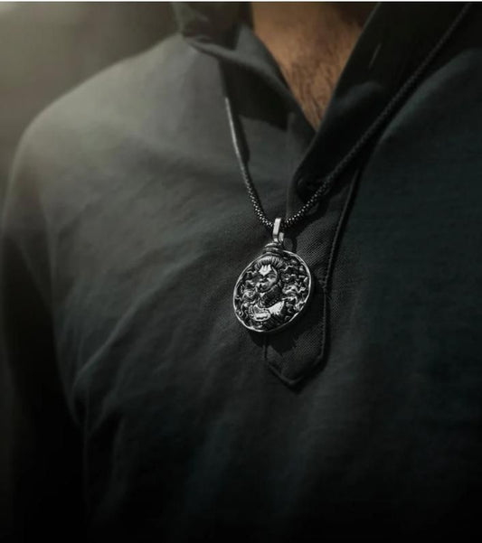 Hanuman Ji Pendant with Oxidised Silver Chain | Spiritual Jewellery for Men & Women – Rovikaas