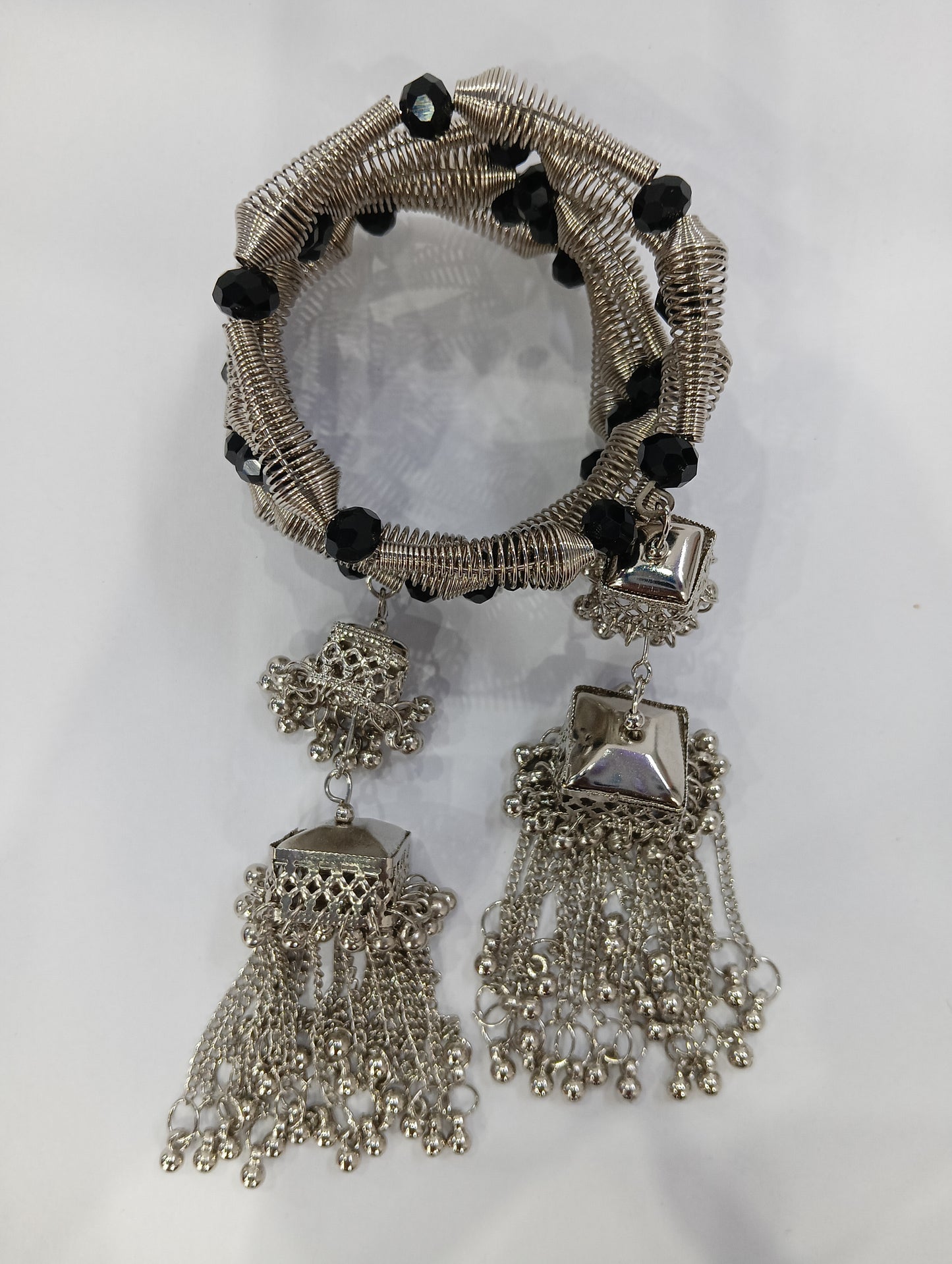 4-Layer Bracelet with Jhumka | Ethnic Boho Jewelry for Women
