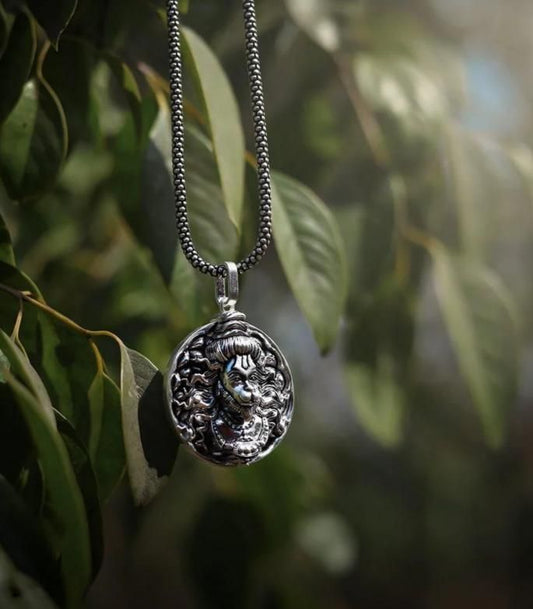 Hanuman Ji Pendant with Oxidised Silver Chain | Spiritual Jewellery for Men & Women – Rovikaas